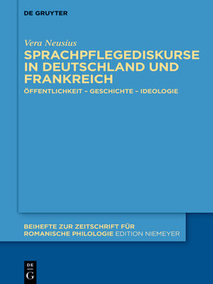 cover image of Sprachpflegediskurse in Deutschland und Frankreich